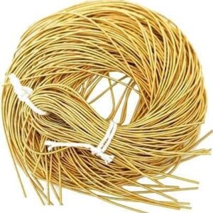 Zardosi or Dabka or French Metallic Wire Smooth Finish 1mm Color Gold (15G)